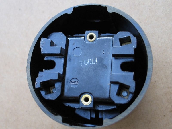 Serienschalter Bakelit, schwarz, rund, Aufputz, IKA, unbenutzt, #213*