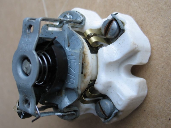 Wechselschalter, Zugschalter, ERU, dunkel, AP, unbenutzt, #207*