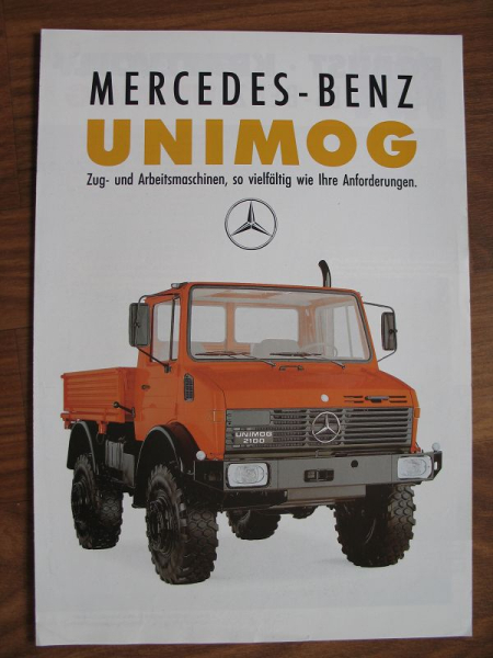 Prospekt Mercedes-Benz Unimog, 1989, Zug- und Arbeitsmaschinen