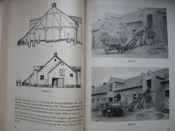 Die Fließmethode in der Getreideernte, MTS Klettstedt, LPG, DDR 1955