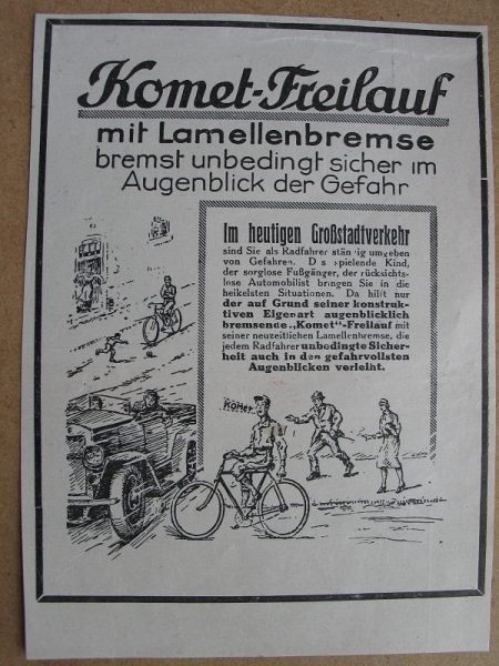 Komet- Freilauf mit Lamellenbremse, 1928 #11