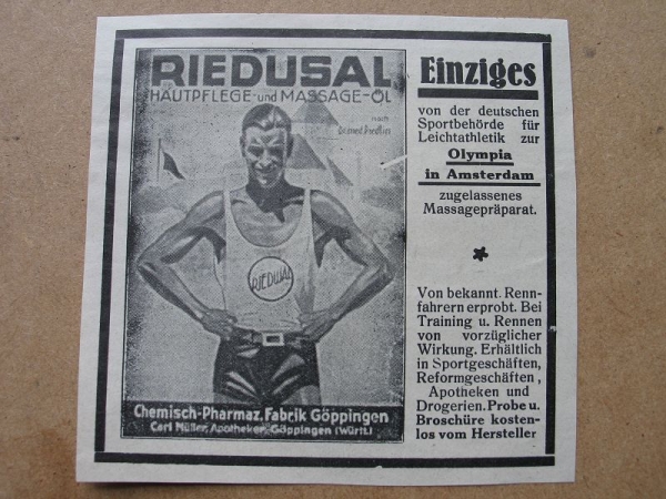 Riedusal Hautmassage- Öl, Carl Müller Göppingen, 1928 #10
