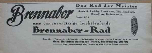 Brennabor- Rad, Gebr. Reichstein Brandenburg, 1928 #3