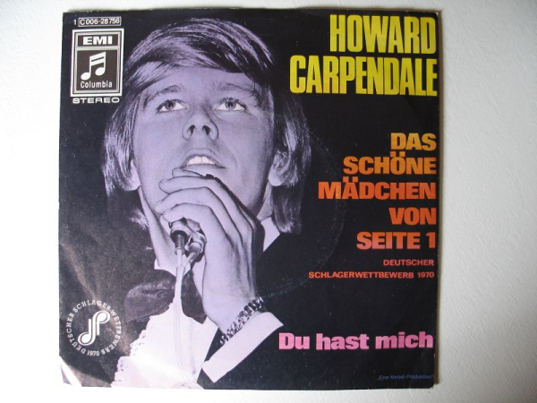 Howard Carpendale Das schöne Mädchen von Seite 1 / Du hast mich, 1970, #s5