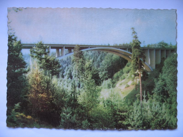 Teufelstalbrücke bei Hermsdorf, Kreis Stadtroda, DDR 1963