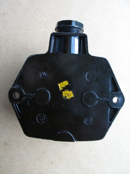 Ausschalter, Kippschalter, Bakelit, schwarz, eckig, AP, unbenutzt, #250