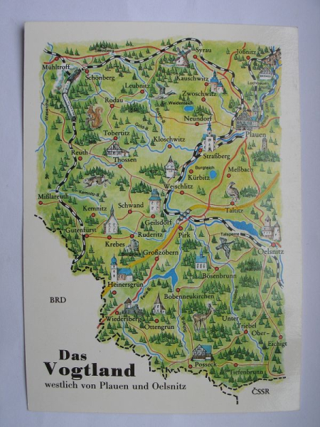 Das Vogtland westlich von Plauen und Oelsnitz, DDR 1986, #223