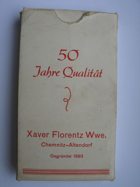 Skatblatt, Kartenspiel, 50 Jahre, Xaver Florentz Chemnitz- Altendorf, #126