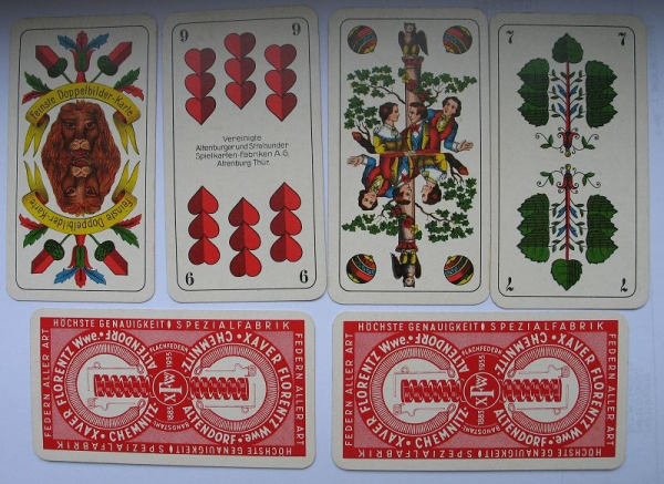 Skatblatt, Kartenspiel, 50 Jahre, Xaver Florentz Chemnitz- Altendorf