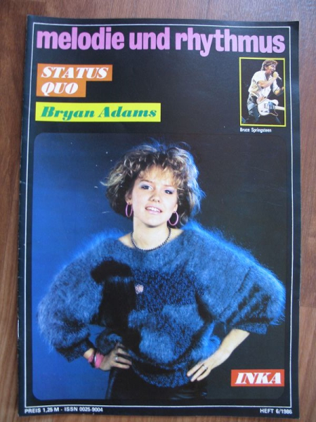 Melodie und Rhythmus, Heft 6/1986, Inka, Bryan Adams, Status Quo