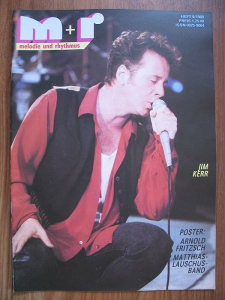 Melodie und Rhythmus, Heft 9/1989, Jim Kerr, Arnold Fritzsch