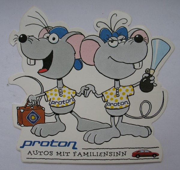 PROTON- Autos mit Familiensinn, Aufkleber, um 1995