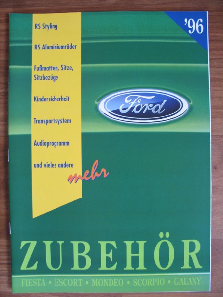 Ford Zubehör, Fiesta, Escort, Mondeo, Scorpio, Galaxy, Prospekt von 1996, #103