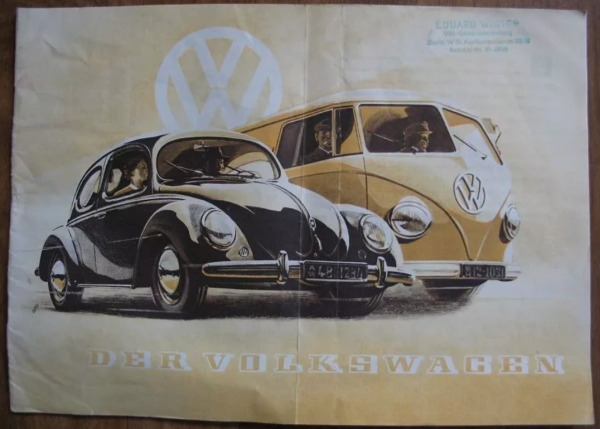Prospekt Der Volkswagen, VW Käfer, Cabriolet, Bus