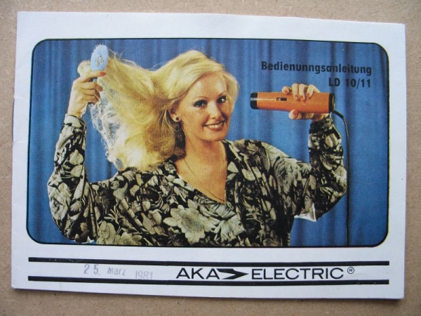 Frisiergerät, Luftdusche, Fön LD10, LD11, VEB Elektrowärme Altenburg