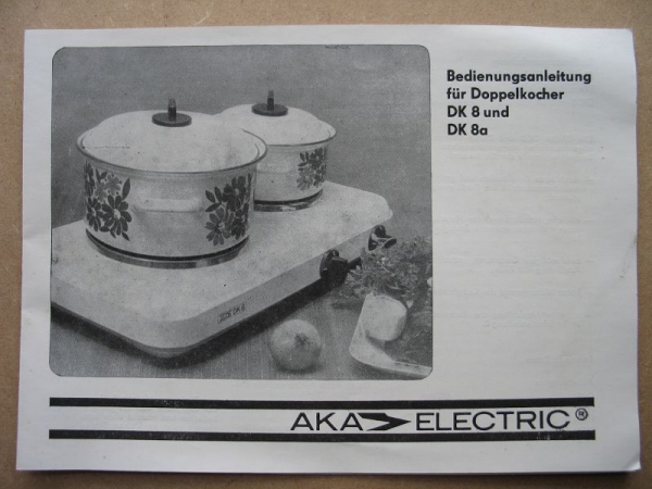 Prospekt/ Bedienungsanleitung Doppelkocher DK 8, VEB Elko Dresden