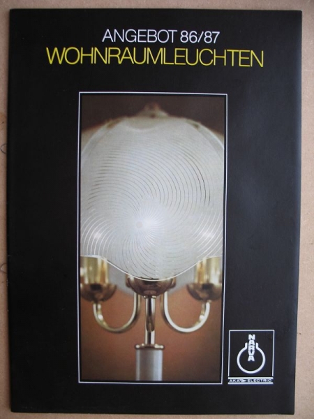 Leuchtenkatalog Wohnraumleuchten, AKA Electric, NARVA, 1986/ 87