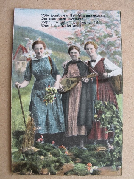 Alte Glückwunschkarte, Wie wandert's sich ...