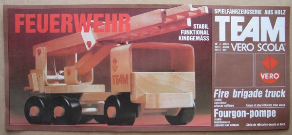 Kartonaufkleber, VERO Feuerwehr, Vero Scola, FWF, Fröbel, DDR