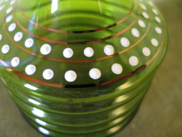Schöne Vase aus grünem Glas, 70-er Jahre
