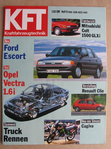 9/ 1990, BMW 318i, Mitsubishi Colt, MZ ETZ 301, Simson Cagiva, Nissan 300 ZX