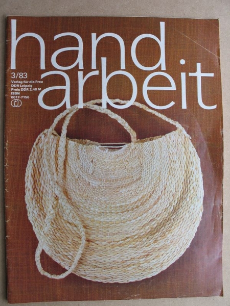 Handarbeit Heft 3/ 1983,  Stickereien, Kreuzstich, Basteleien aus Holz