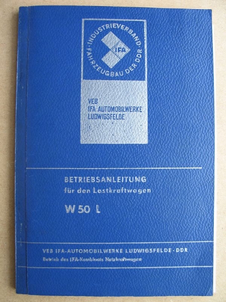 Betriebsanleitung IFA W50 L, 1978