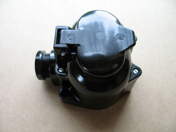 Steckdose Bakelit, 380 Volt, DDR, unbenutzt, #1