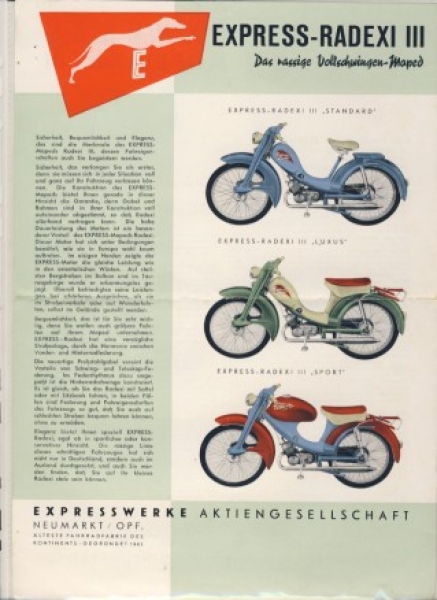 Express Radexi, 50-er Jahre