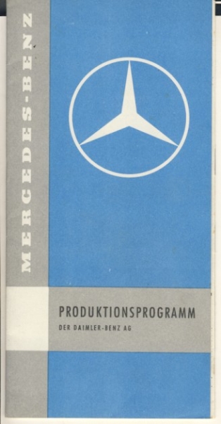 Produktionsprogramm Daimler- Benz AG, 50-er Jahre