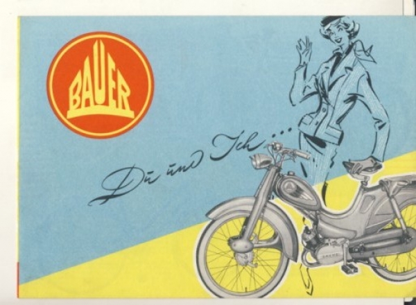Bauer Fahrräder, Mopeds B50, B57, Prospekt 50-er Jahre