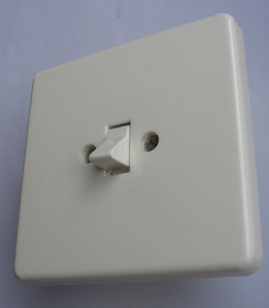 Ausschalter, Kippschalter, eckig, hell, UP, #273