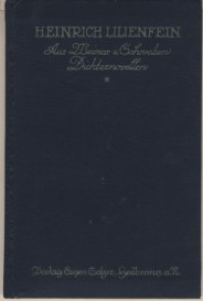 Aus Weimar und Schwaben, Dichternovellen, Lilienfein, 1925