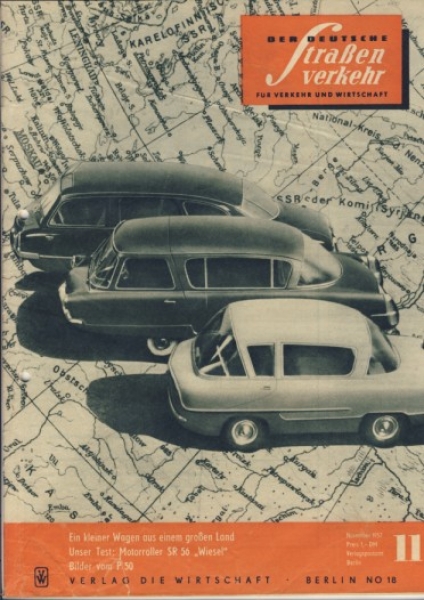 Heft 11/ 1957, Trabant, Test Wiesel IWL SR 56, Goggomobil, Bielka