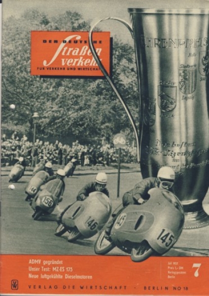 Heft 7/ 1957, Test MZ ES 175, MZ 250 RE 57, ADMV
