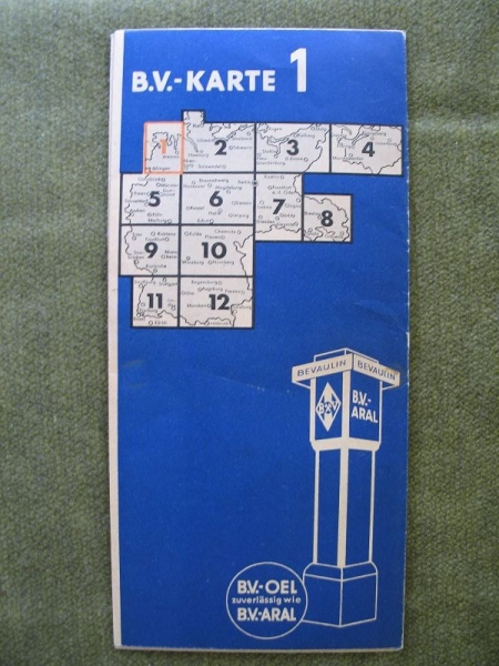 B.V.- Karte Nr. 1, Wilhelmshaven, Bremerhaven, Oldenburg, Bremen ...