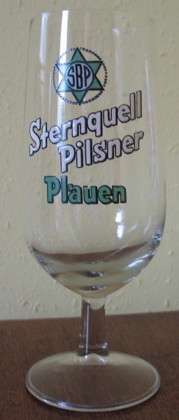 Sternquell Pilsner Plauen, Bierglas, Tulpe, DDR