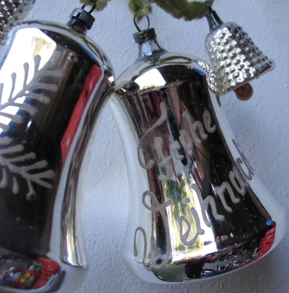 Wandschmuck, Weihnachtsdekoration, Glöckchen, Bauernsilber