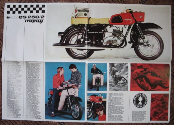 Prospekt MZ ES 250/2 trophy, 1968