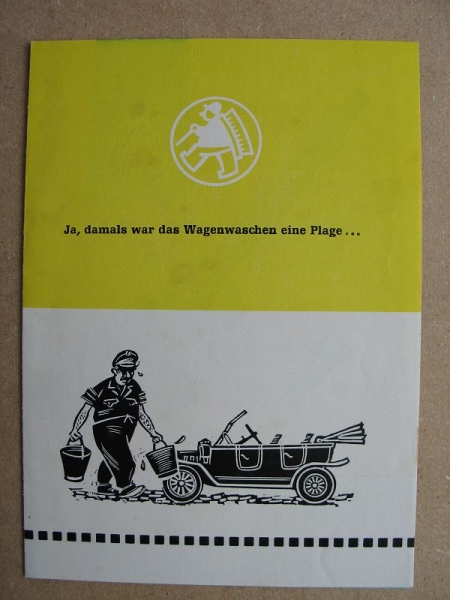 Prospekt Bürstenmann Autowaschbürste, 1958