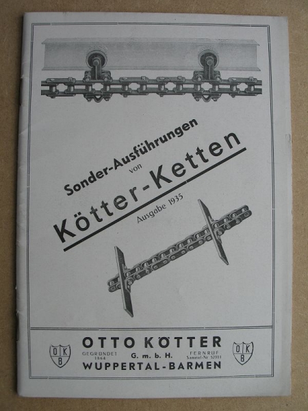 Katalog Otto Kötter Wuppertal- Barmen, 1935