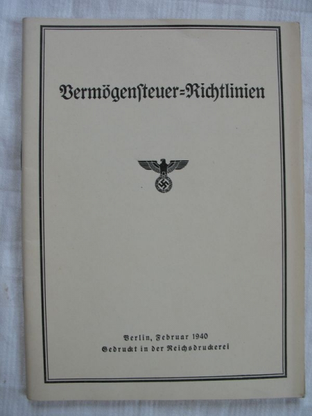 Vermögensteuer- Richtlinien, 1940