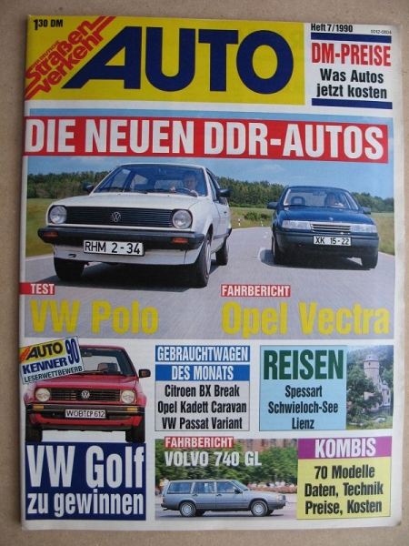 7/ 1990, Der Deutsche Straßenverkehr, VW Polo, Ulli Melkus, Trabant