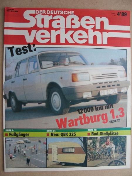 4/ 1989, Der Deutsche Straßenverkehr, Wartburg 1.3, 12.000 km-Test