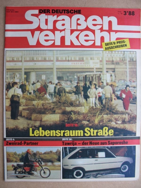 3/ 1988, Der Deutsche Straßenverkehr, SAS 1102, Caravan am Trabant