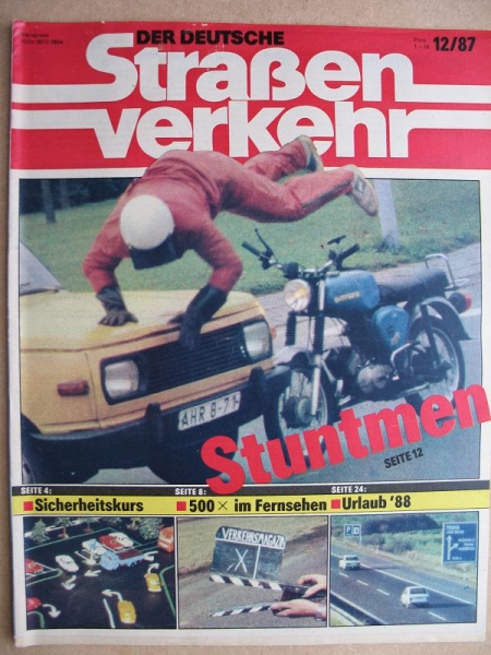 12/ 1987, Der Deutsche Straßenverkehr, Saporoshez, AWO, MZ