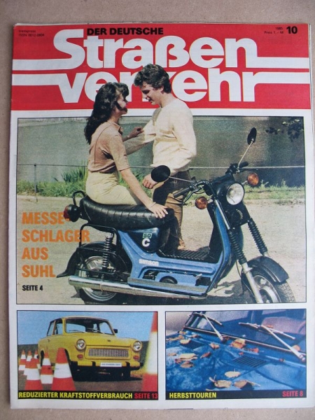 10/ 1985, Der Deutsche Straßenverkehr, SIMSON SR 50/SR 80