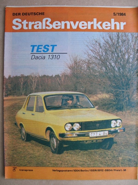5/ 1984, Der Deutsche Straßenverkehr, Test: Dacia 1310