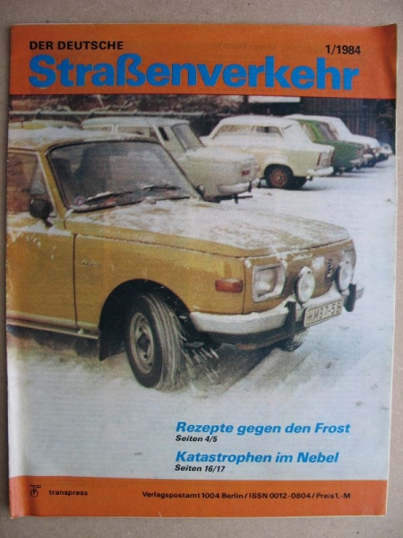 1/ 1984, Der Deutsche Straßenverkehr