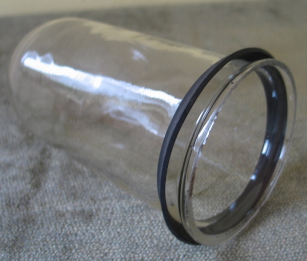Altes Glas für Handlampe, Hoflampe, 155 mm hoch, 30-er Jahre